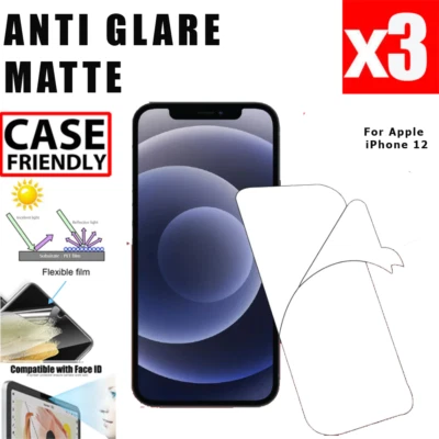 $9.99 • Buy 3X For Apple IPhone 12 Anti Glare Matte Screen Protector Film 