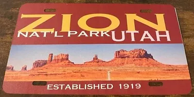 Zion National Park Booster License Plate Utah • $49.99