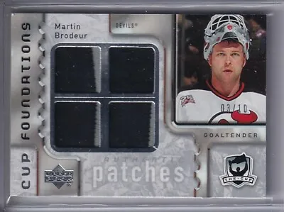 2006-07 The Cup Foundations Patches #CQMB Martin Brodeur QUAD PATCH 03/10 • $61.42