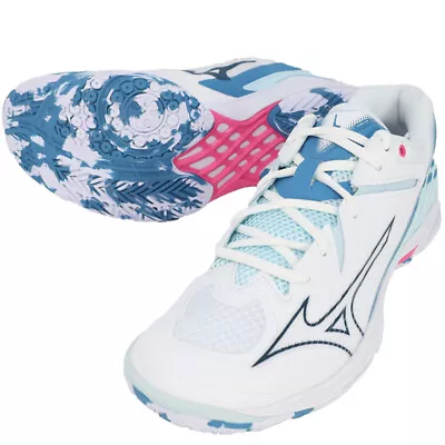 Mizuno Badminton Shoes WAVE CLAW 3 FIT White/Blue/Pink 71GA2442 21 UNISEX 2024 • $142.49