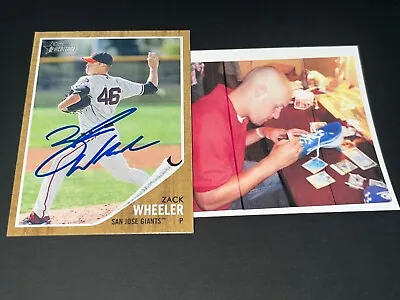 Zack Wheeler Giants Phillies Mets Auto Signed 2011 Heritage Minors • $20.99