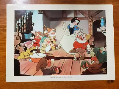 VINTAGE Print From Walt Disney Records: Snow White & The Seven Dwarfs • $10