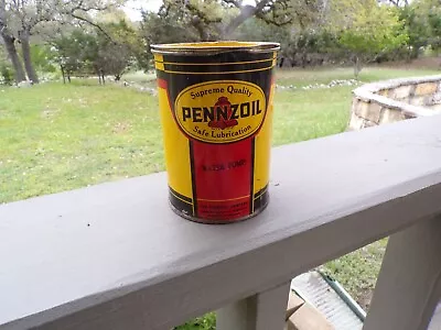 Vintage Pennzoil  Water Pump  One Pound Grease Can - Full • $29