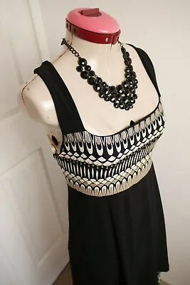 $35 • Buy TOKAY Black White DRESS Size XXL 14 Party Cocktail Evening Dinner WA Designer