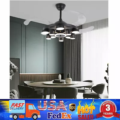 42  LED Modern Chandelier Dimmable Invisible Ceiling Fan Light Remote Control  • $151.05