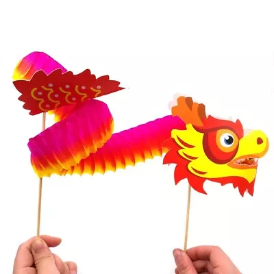 DIY Paper Dragon Material Chinese New Year DIY Chinese Dragon Dance Pull Flower • $4.97