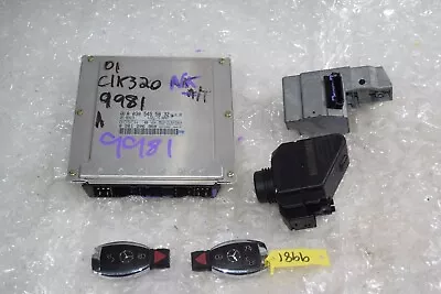 01 Mercedes CLK320 W208 ECU ECM ENGINE COMPUTER IGNITION KEYS EIS ESL 0305455832 • $299.99