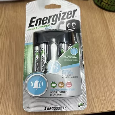 Energizer 4 AA 2000mAh Batteries With Pro Battery Charger • £17.99