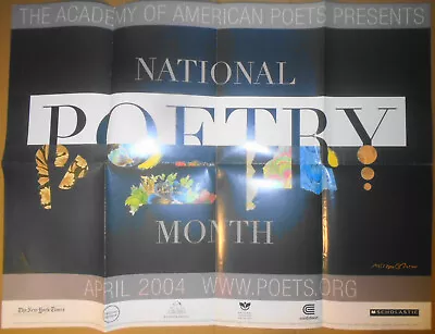 National Poetry Month April 2004 Poster By Milton Glaser. Original. • $95