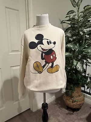 Mickey Mouse Beige/ Cream Sweater Size Medium • $25
