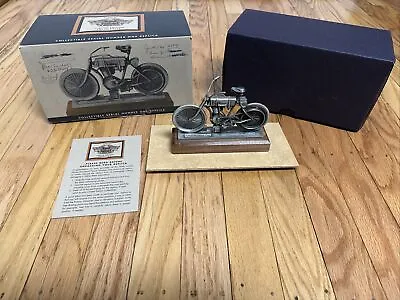 VTG Harley Davidson Motorcycle SERIAL NUMBER ONE Replica Pewter Statue NEW • $39.95