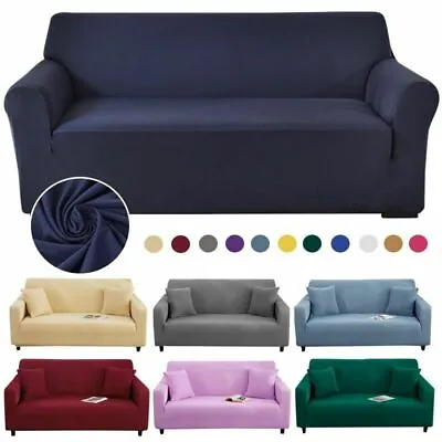 $4.99 • Buy Sofa Covers 1/2/3/4 Seaters High Stretch Lounge Slipcover Protector Couch Cover