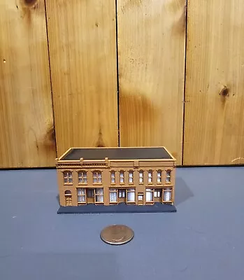 N-Scale 2 Story Main Street Building With Windows 1:160 Scale Train Layout- • $24