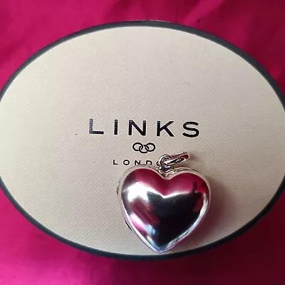 Links Of London Silver Large Heart Locket Pendant Fab Con Boxed • £59.99