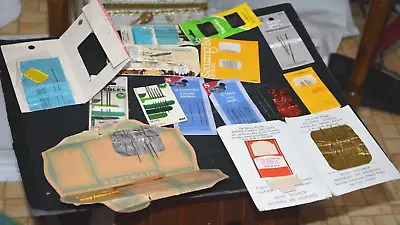 Lot Of Vintage Sewing Needles  Books  + Embroidery Quilting & More Hand • $19.99