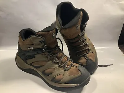 MERRELL Reflex J77273 Mens 10.5 Waterproof Mid Hiking Boots Lace Up Brown • $49.99