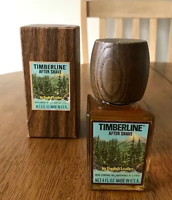 Vintage English Leather Timberline After Shave 4 Fl Oz Wood Top & Box Mem Co • $32.95