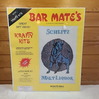 $239.99 • Buy 1981 Schlitz Malt Liquor Latch Hook Kit Krafty Kits NEW SEALED Wall Hanging/Rug