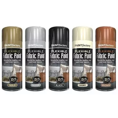 Flexible Fabric Spray Paint Leather Vinyl Textile Clothes Fast Drying - 200ml • £5.69