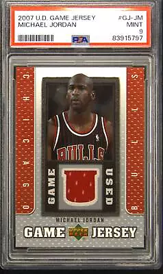 2007 Upper Deck Game Jersey #GJ-JM Michael Jordan PSA 9 • $500