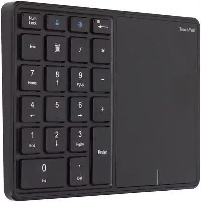 Numeric Keyboard With Touchpad BT Keypad 2.4G Wireless Numer Pad Rechargable • £40