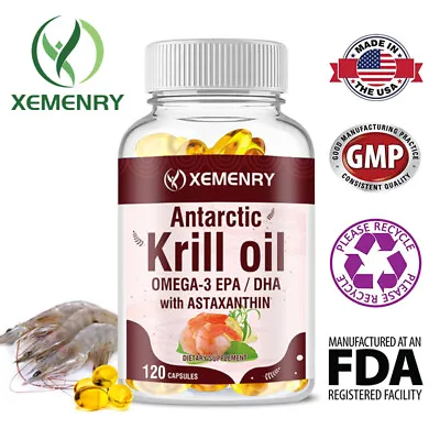 Antarctic Krill Oil 2000mg - Brain And Joint Support - With Omega-3 EPA DHA • $20.89