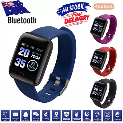 Bluetooth Smart Bracelet Fitbit Style Heart Rate Monitor Watch Pedometer Tracker • $11.46