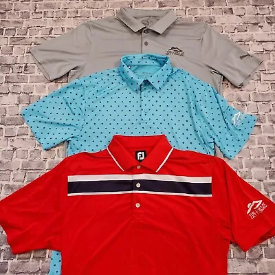 Links At Gettysburg Golf Polo Shirt Lot Medium Under Armour Playoff Puma Footjoy • $29.99
