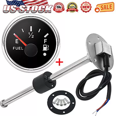 150-300mm Boat Fuel Level Sensor Sender With 52mm Fuel Level Gauge 240-33ohms US • $30.25