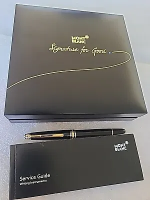 Montblanc 144 UNICEF 2017 Classic Fountain Pen With Gold Trim M 14K Gold Nib. • $589