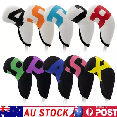 $27.29 • Buy 10Pcs Golf Iron Covers Golf Wedge Cover Golf Club Head Covers Protective Cover