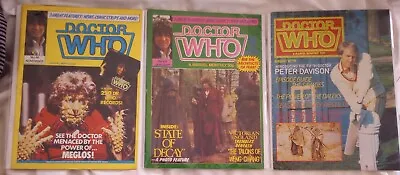 Marvel Monthly Magazine Lot Doctor Who #46 48 55 Meglos Decay Peter Davidson • £25.26