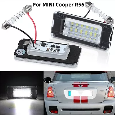 2PCS For 2007-2013 Mini Cooper Hatchback R56 White LED License Plate Light Lamp • $11.49