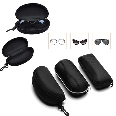 $7.99 • Buy Zipper Glasses Hard Case Eyewear Portable Black Sunglasses Box Eyeglasses Protec