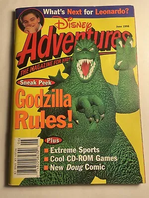 Disney Adventures Magazine June 1998 Godzilla Rules & Leonardo DiCaprio • $11.99