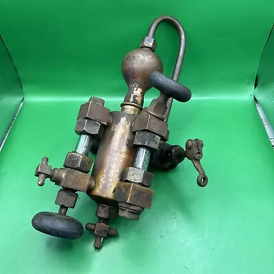 Detroit Hydrostatic Brass Steam Hit Miss Gas Engine Oiler Lubricator Steampunk • $275