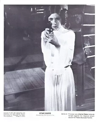 Vintage 8x10 B&W Star Wars Photo Princess Leia Carrie Fisher • $9.99