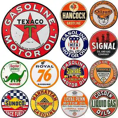 Vintage Gas Standard Motor Oil Sign Reproduction Vintage Metal Signs Round  • $12.67
