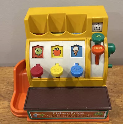 Vintage 1974 Fisher Price CASH REGISTER #926 NO Coins Drawer Works • $12