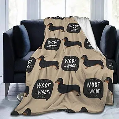 Waldeal Dachshund Dog Flannel Fleece Throw Blanket 60 X50  Lightweight Office... • $29.55