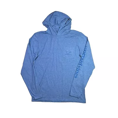 Vineyard Vines Men's S Edgartown T-Shirt Hooded Space Dye Blue • $17.99