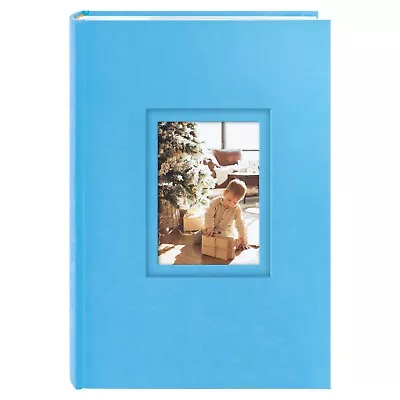 $26.98 • Buy Photo Album Fabric For 4x6 300 Pictures Pockets With Memo Wedding Holiday Blue