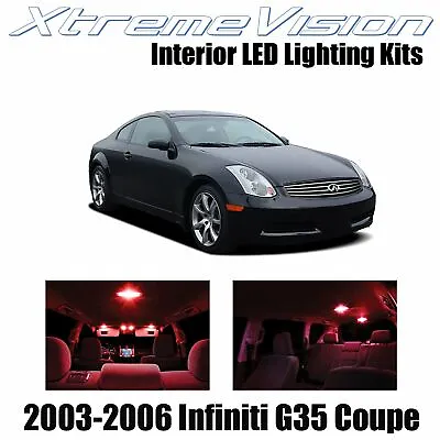 XtremeVision Interior LED For Inifiniti G35 Coupe 2003-2006 (12 PCS) Red • $12.99