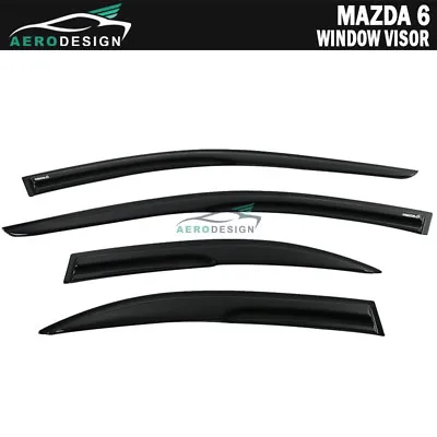 Fit 03-08 Mazda 6 Sedan Window Visor Rain Guard Sun Shade Deflectors Mugen Style • $49.99