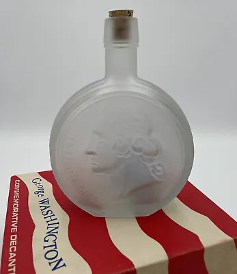 George Washington Wheaton Glass Whiskey Bottle 1ST Edition Commemorative Org Box • $22