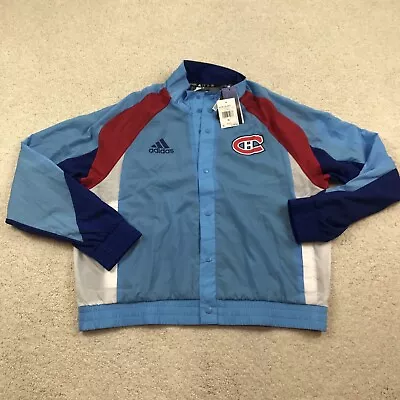 Adidas Montreal Canadiens Jacket Mens XL Retro Style Graphic Woven HP1663 • $42.49