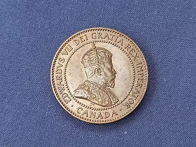 CANADA 1905 1 CENT K EDWARD 7th VERY HIGH GRADE - LUSTRE TRACES • £9