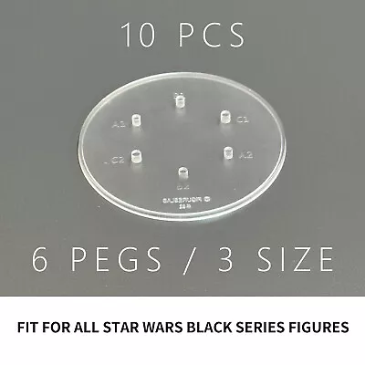 10PCS Star Wars Black Series 6 Inch Action Figure Stands Multi-peg Base Clear  • $9.49