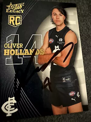 Ollie Hollands  **hand-signed** Carlton Blues  Select Legacy Rookie Card • $15