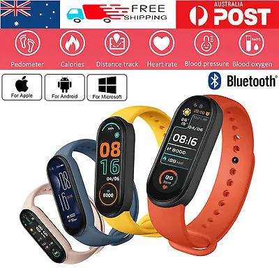 Bluetooth Smart Watch Bracelet Blood Press Heart Rate Monitor Pedometer Tracker • $12.99